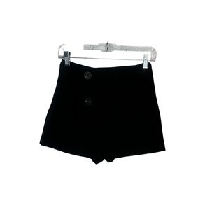 NWT Lulus Suit Your Style Black High-Waisted Button-Front Shorts Size XS